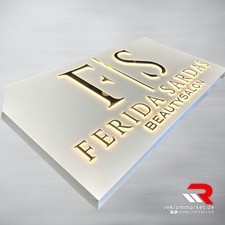 Leuchtkasten mit 3D LED Buchstaben Leuchtwerbung