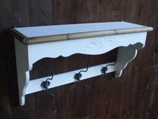 Stabile, dekorative Wandgarderobe, Wandablage, Wandkonsole, Holz TOPANGEBOT -