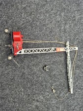 Schuco 762 Turmdrehkran Kran Liebherr mit Beiwagen Laufrad Stützwagen Rot Selten