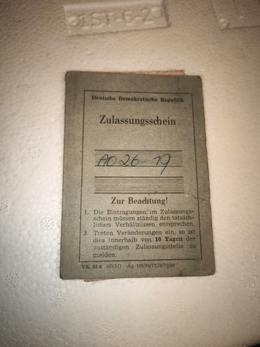 Ddr zulassung pkw - pkw, skoda