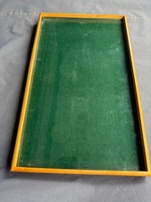 Holz Bilderrahmen mit Glas Pinwand Vitrine Pins Grüner Filz austauschbar 51 x 31