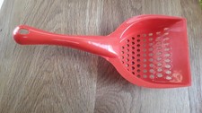 knallrote Schaufel für Katzenstreu / Katzenklo * 25 cm lang * ca. 12 cm breit