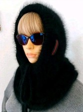 Gestrikste Angora Kapuze