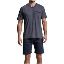 Götzburg Herren kurzer Schlafanzug Baumwolle Shorty Manhatten 1/2 Arm Pyjama