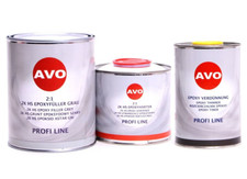 AVO 2K Epoxy Grundierfüller EP Füller Härter Verdünnung 2,5 Liter Set grau