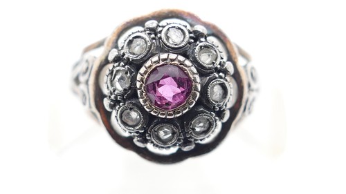 Antiker gold ring 585 - antiker, rubin