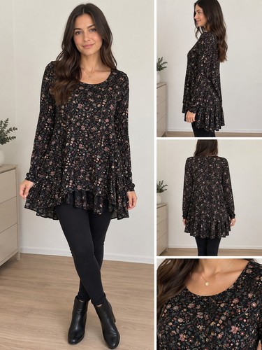 Damen longshirt tunika - longshirt,