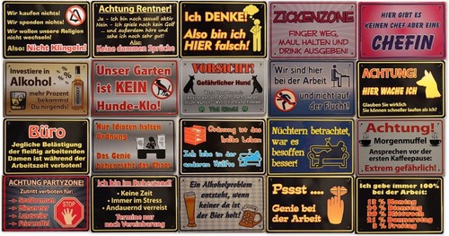 Blechschild mit spruch 19x12 - blechschild,