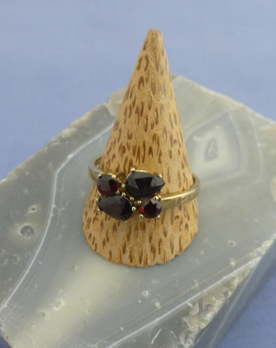 Ring granat 333er gold - -,