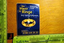 Alter Aufkleber Film Video Kino DER HERR DER RINGE Musical Berlin 1998