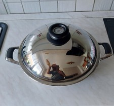 AMC Große Pfanne m. Hochraumdeckel, Visotherm, 5l, 32 cm, Paellapfanne Deckel