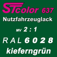 8,5 kg 2K HS Autolack VOC 2:1 RAL 6028 kieferngrün NFZ LKW Lack Set mit Härter