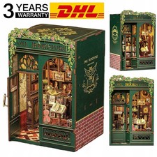 DIY Book Nook Kit 3D Miniatur Puppenhaus Kit Bücherecke Modellbausatz Mit LED