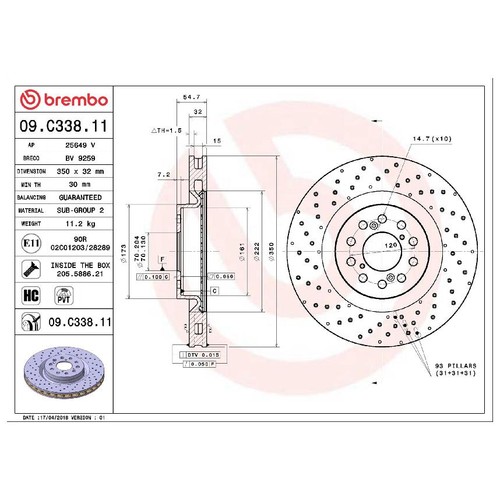 Brembo scheibenbremse vorne - 2x,