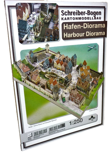 Kartonmodell hafen diorama - +,