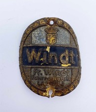 Steuerkopfemblem Windt Fahrradfabrik Lage Fahrrad Krone Kreuz Emblem Sammler alt