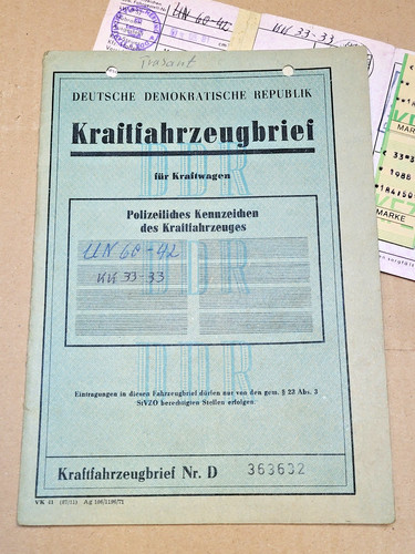 Ddr kfz brief - kfz,