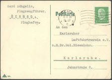 AUTOGRAFEN Achgelis, Gerd, 1931 deutscher Kunstflugmeister, Postkarte an den