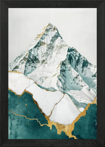Berg gold dekor - berg, gerahmtes