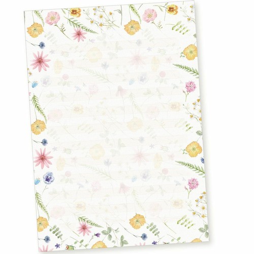 Schreibblock liniert blumen - schreibblock, a4