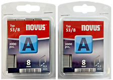 2x 2000 Tackerklammern Novus Typ A 53 8mm 8 x 11,3 mm Heftklammern # 042-0413
