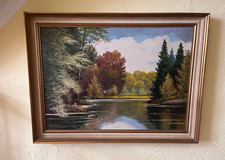 Gerahmtes Gemälde auf