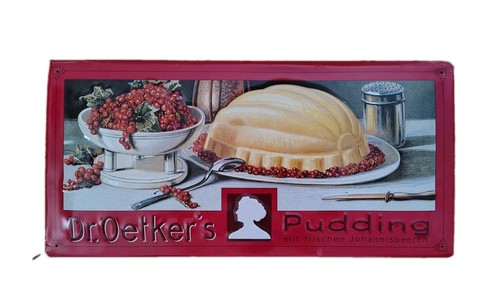 Oetker pudding blechschild - oetker,