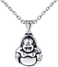 Herren Edelstahl Buddha Ketten