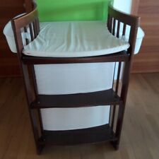 STOKKE Sleepi Care, Wickeltisch mit Auflage und Zubehörset, Walnuss dunkelbraun