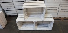 3 x Weinkiste Johanna gebraucht weiß Obstkiste Apfelkiste Holzkiste Shabby Chic