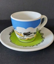 Arzberg Story Espresso Hund Katze Tasse Teller Design Sammeltasse blau grün NEU