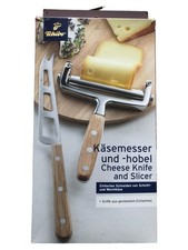 Tchibo Käsemesser & Käsehobel Set Holz Edelstahl Modern Mehrfarbig 28cm