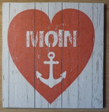 Deko HDF - Moin maritim Schiff Meer Anker Hafen Herz Love Liebe Heimat