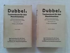 Fachbuch Dubbel's Taschenbuch für den Maschinenbau Band 1 und 2 1958