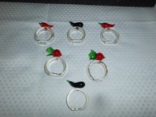 6 x Serviettenringe von Bugor Classic Collection aus Glas mit Gemüse in OVP Neu