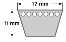 Keilriemen B-Profil 17 x 11 mm | Länge: 500mm bis 2400mm (Li) | DIN2215