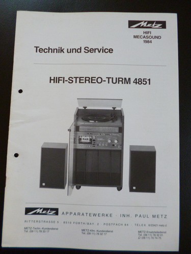 Original service manual metz - manual,
