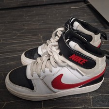 EU Größe 37,5 (GS) - Nike Court Borough 2 Mid White University Red