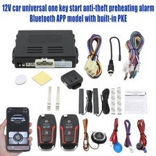 Auto Keyless Entry Motor Start Alarm System Push Button APP Remote Starter STOP！