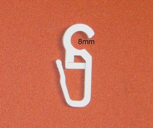 Gardinenhaken weiß öse 8mm - gardinenhaken,
