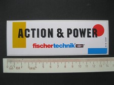 fischertechnik ACTION & POWER Sticker Aufkleber Werbung Reklame