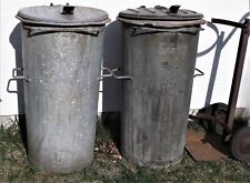 2 alte DDR Aschetonne Zinktonne TGL Pflanzgefäß Karre Sackkarre