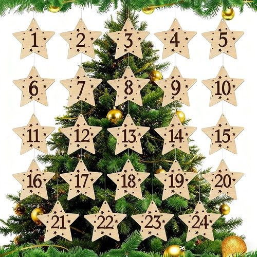 Adventskalenderzahlen aus holz - adventskalenderzahlen,