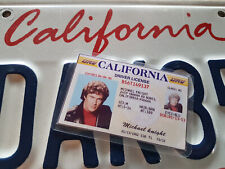 KNIGHT RIDER California Driver License Movie Prop Requisite Film TV 80er Sammler