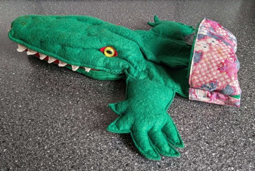 Krokodil handpuppe stofftier - krokodil,