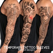 Temporäres Tattoo Sleeve Full Arm Wasserdicht Transfer Realistisch Aufkleber Halloween