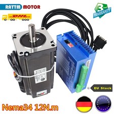 〖DE〗 CNC Nema34 Schrittmotor 12N.m Servomotor treiber kit 12Nm Closed-loop φ14mm