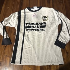 Vintage rot schwarz weiß Wuppertal SV Trikot Gr. 5/6 M Cuji matchworn #7  