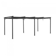 Garten Pergola Pavillon Terrassendach mit einstellbarem Stoffdach - Irda IV 3x6m