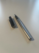 Montblanc Füller Noblesse Nr. 1120 Edelstahl - Schwarz Füllfederhalter Slimline